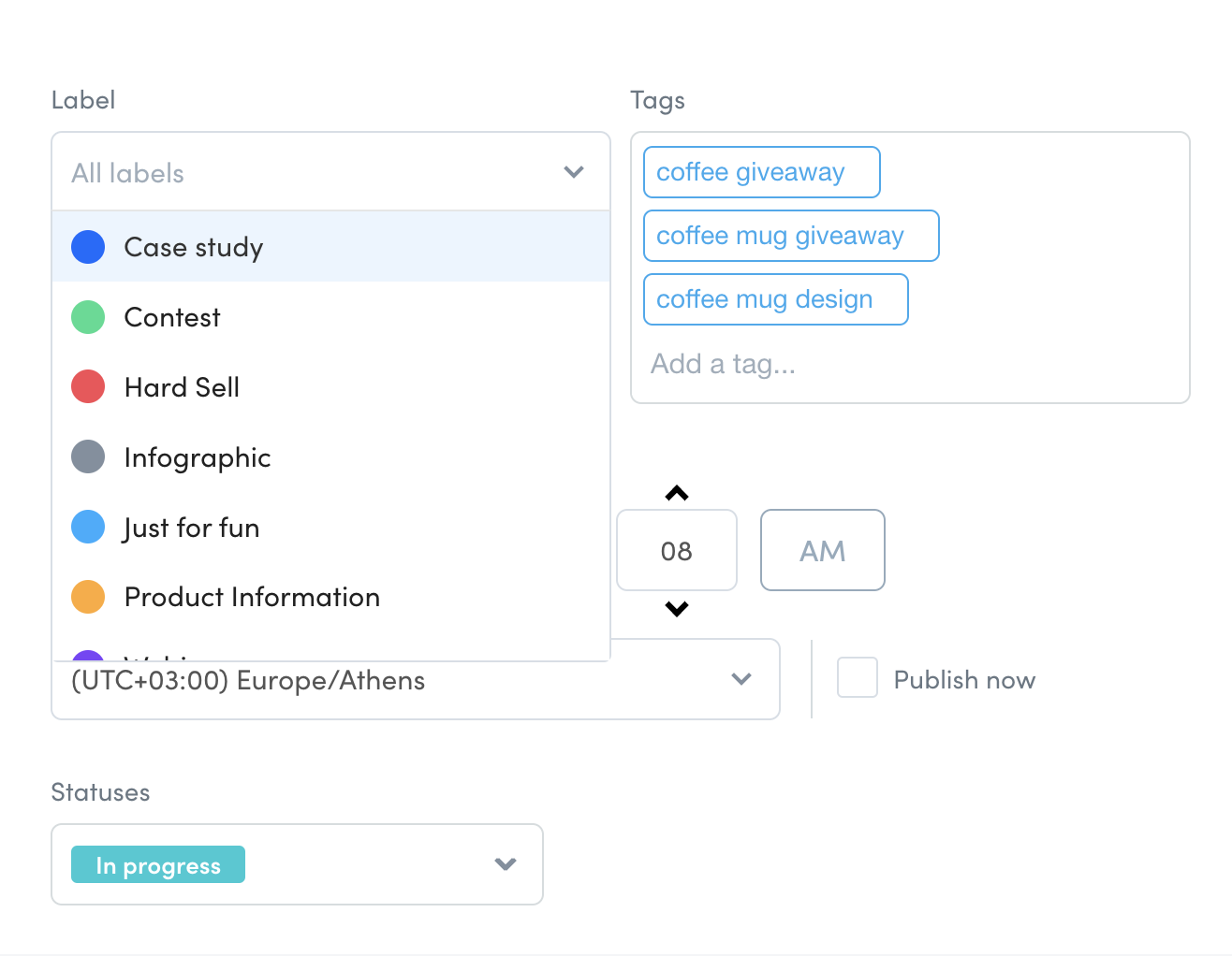 Workflow labels and approvals